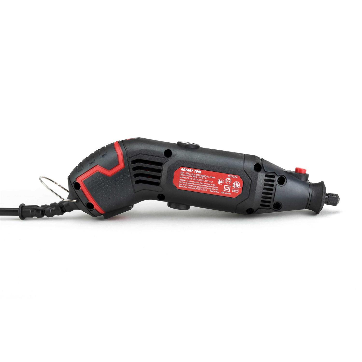 Hyper Tough 1.5 Amp Corded Rotary Tool Variable Speed with 105 Rotary Accessories & Storage Case - Image 2