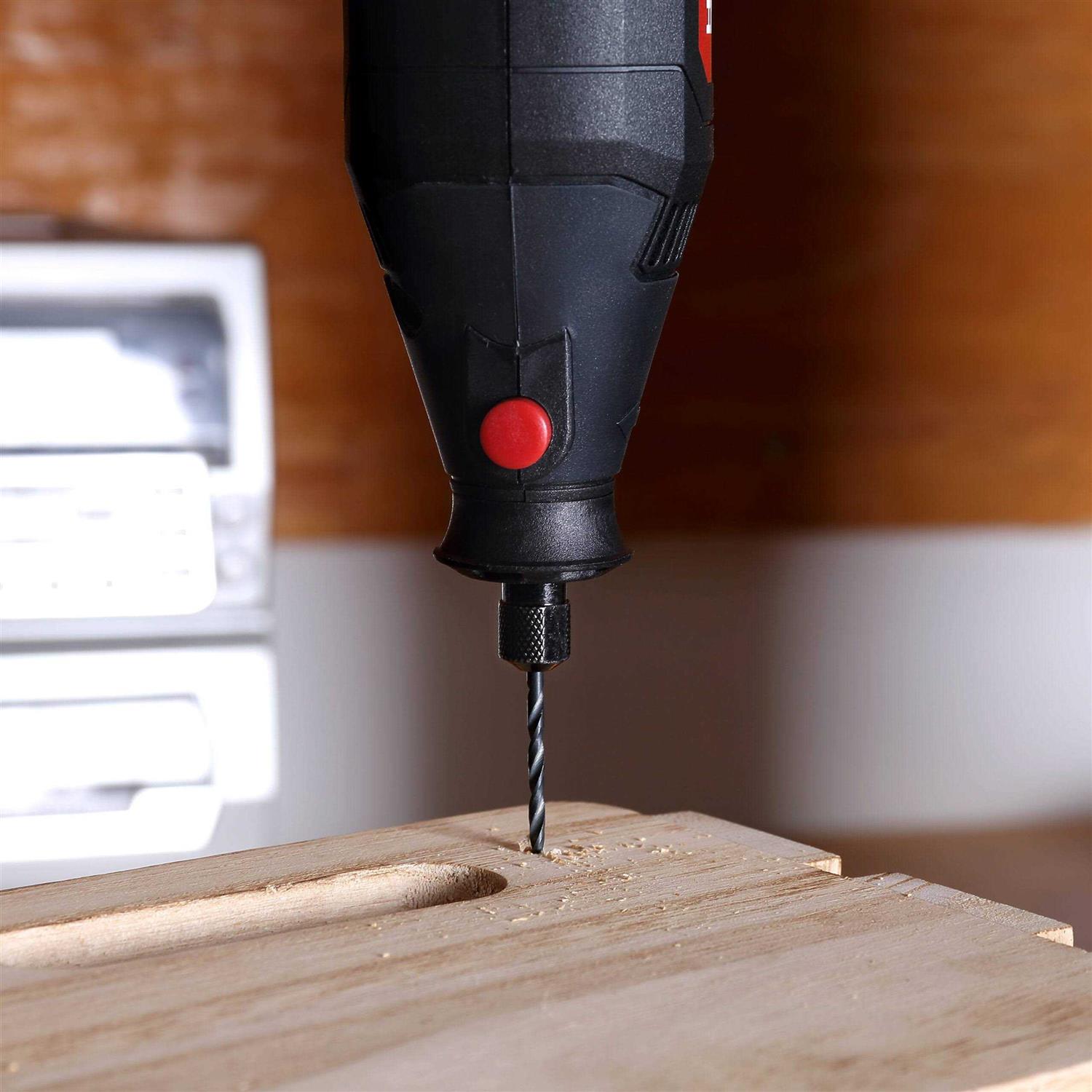 Hyper Tough 1.5 Amp Corded Rotary Tool Variable Speed with 105 Rotary Accessories & Storage Case - Image 3