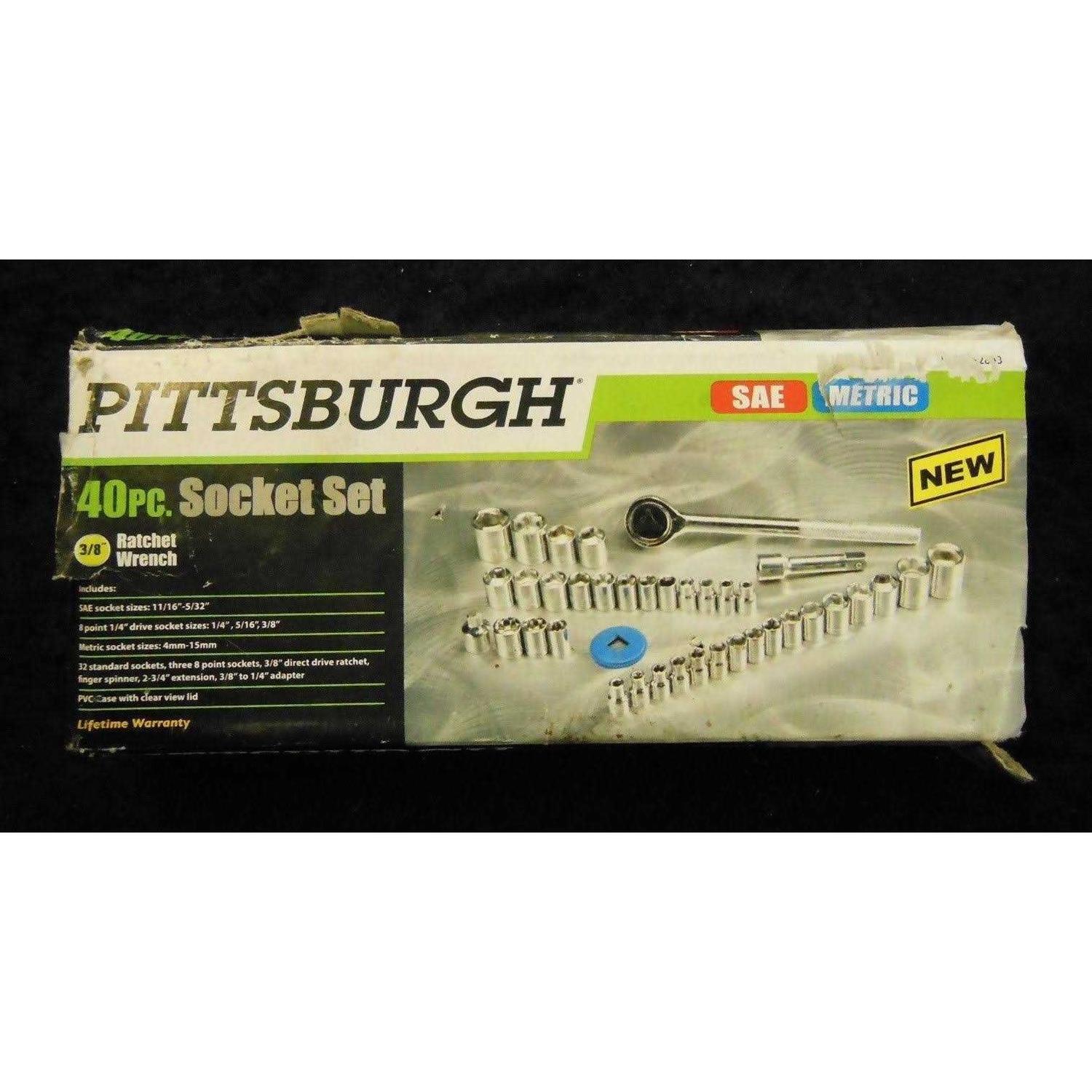 Pittsburgh 3/8 in. 1/4 in. Drive SAE & Metric Socket Set - Image 5