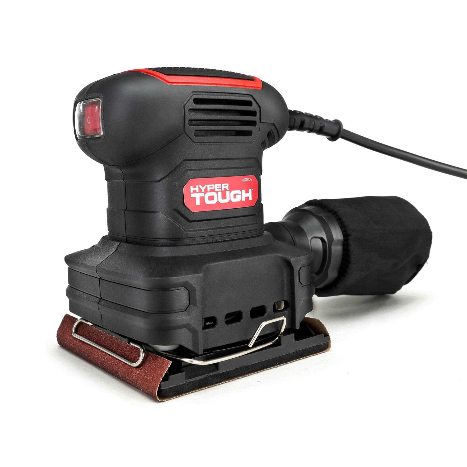 Hyper Tough 2 Amp Corded 1/4 Sheet Palm Sander with Dust Bag - Image 3
