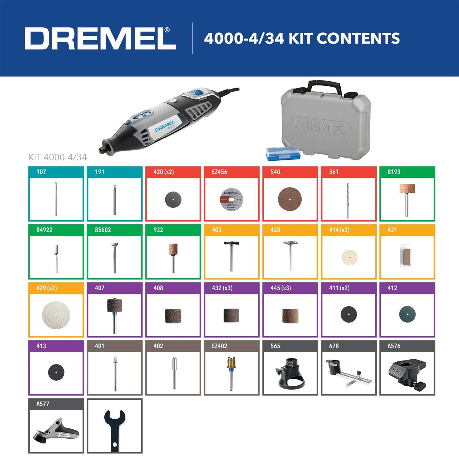 Dremel 4000-4/34 Variable Speed Rotary Tool Kit - Image 4