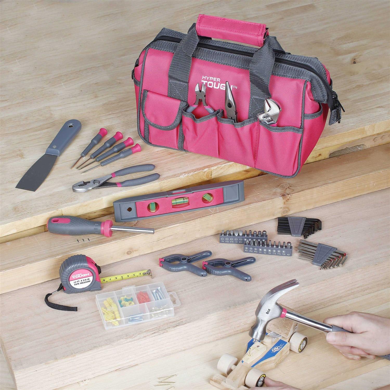 Hyper Tough 89-Piece Pink Household Tool Set - Image 4