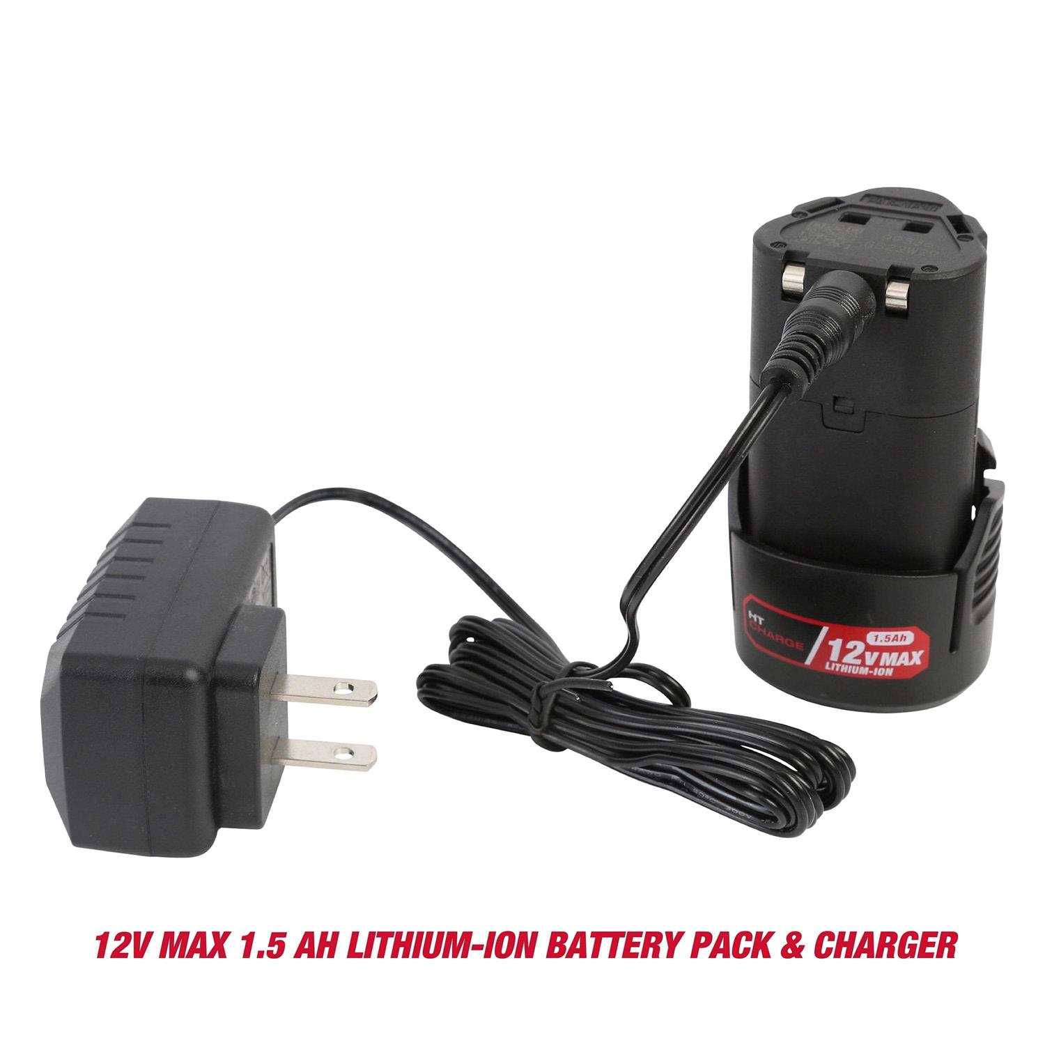 Hyper Tough 12V Max* 3/8-in Lithium-Ion Cordless Extended Reach Ratchet with 1.5Ah Battery and Charger - Image 4