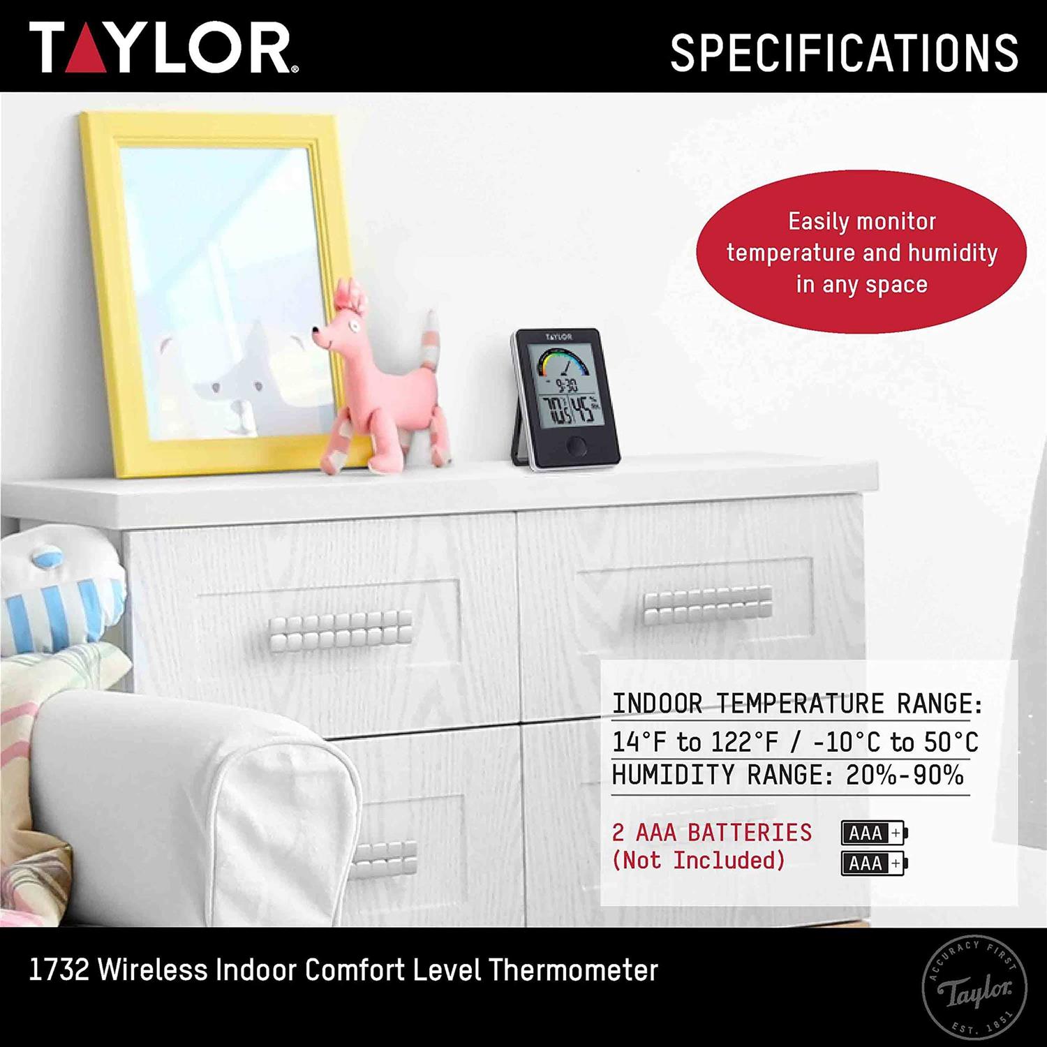 Indoor Digital Comfort Level Station with Hygrometer Taylor 1732 - Image 3