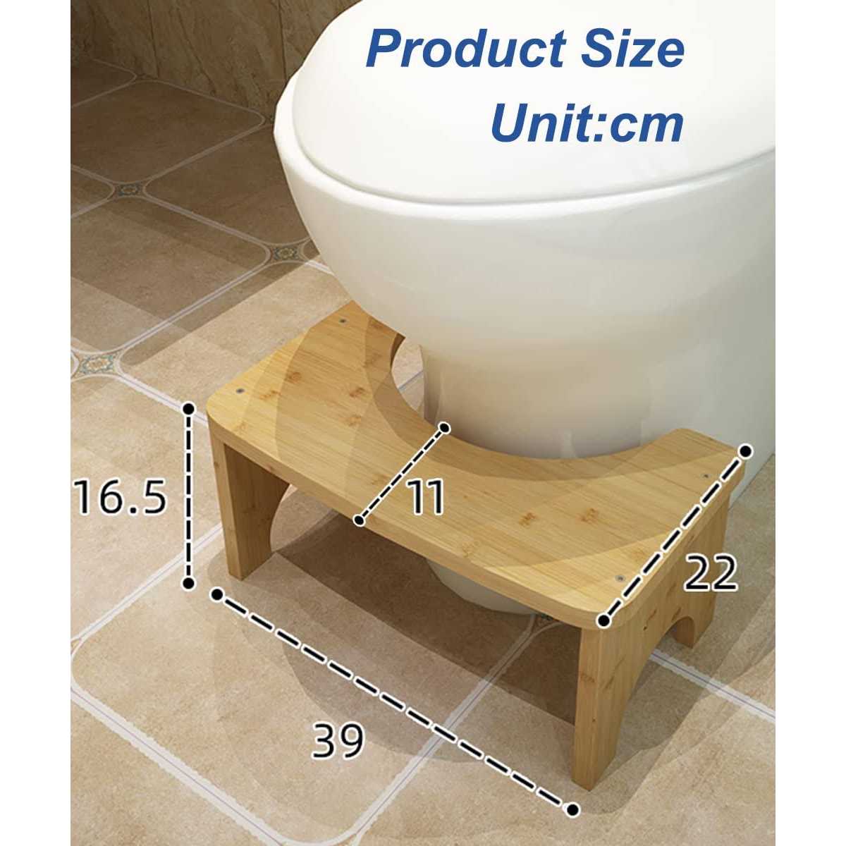 Bamboo Toilet Stool for Adults JACNITAD 6.5 inch Toilet Poop Stool - Image 3