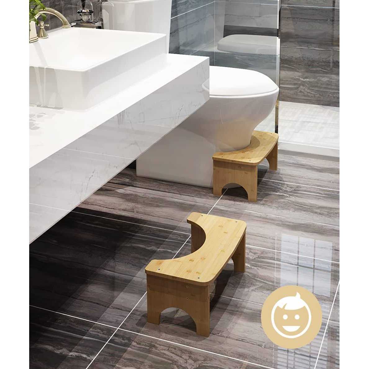 Bamboo Toilet Stool for Adults JACNITAD 6.5 inch Toilet Poop Stool - Image 4