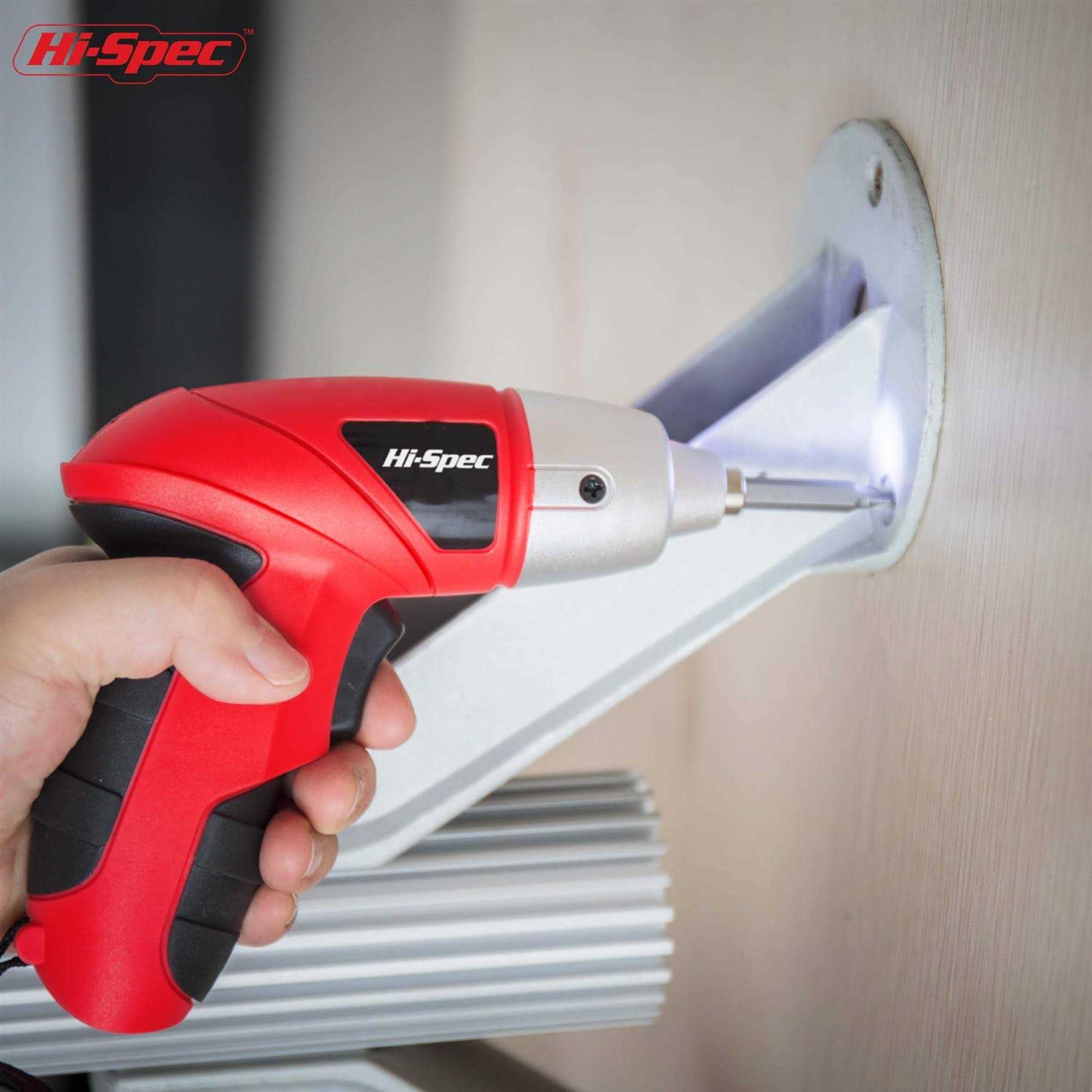 Hi-Spec 27pc 3.6V USB Small Power Electric Screwdriver Set Cordless & Rechargeable with Driver Bit Set - Image 4