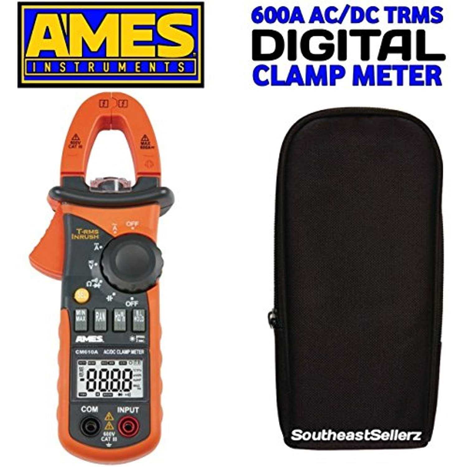 Ames Instruments CM610A 600A T-RMS AC/DC Clamp Meter - Image 4