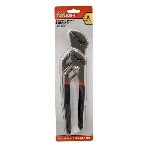 Hyper Tough 2-Piece 8-Inch and 10-Inch Groove Joint Pliers Set - Image 4