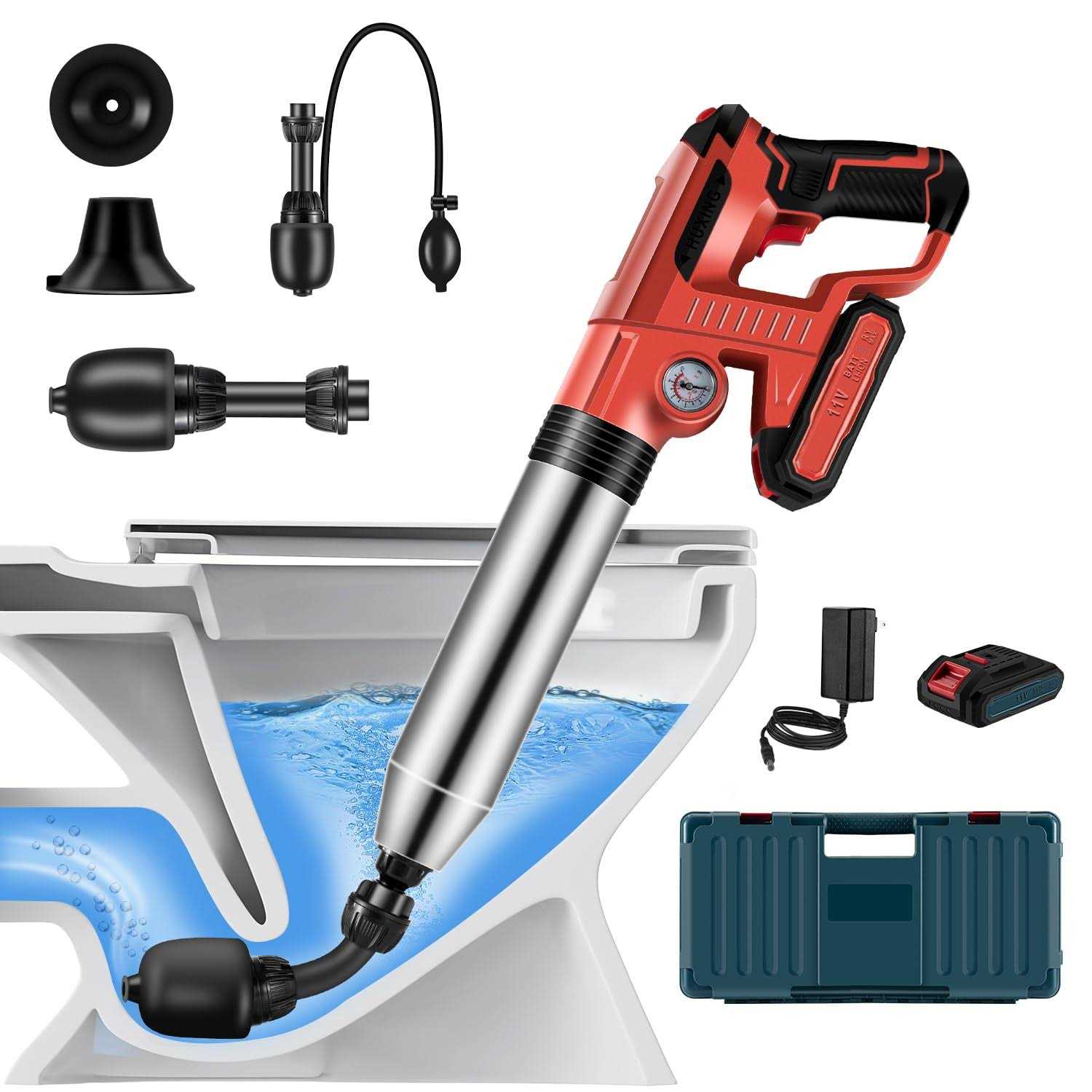 TTILL Electric Toilet Plunger,Drain Clog Remover Tools,High Pressure Air Toilet Plungers Heavy Duty Plunger For Toilet,Bathroom,Floor - Image 3