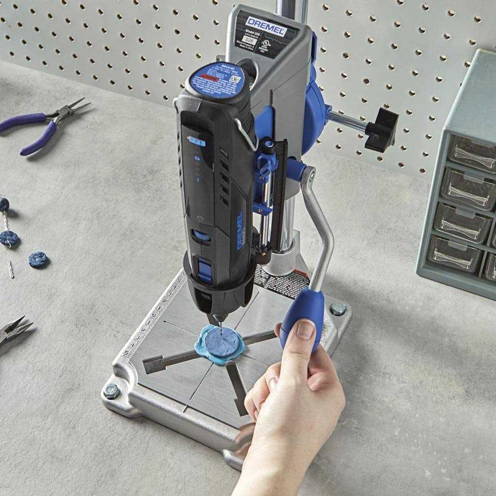 Dremel Drill Press Rotary Tool Workstation Stand with Wrench 220-01 - Image 4
