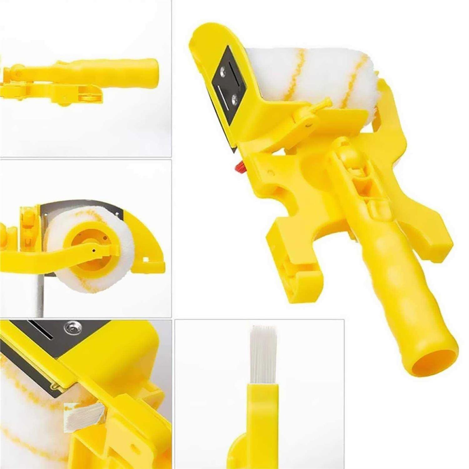Greatby Paint Edger Roller Brushmultifunctional Hand-held Clean-Cut Paint Edger Roller Brush Portable Tool Kit Rexroth Pole Mountable Paint Edger - Image 3