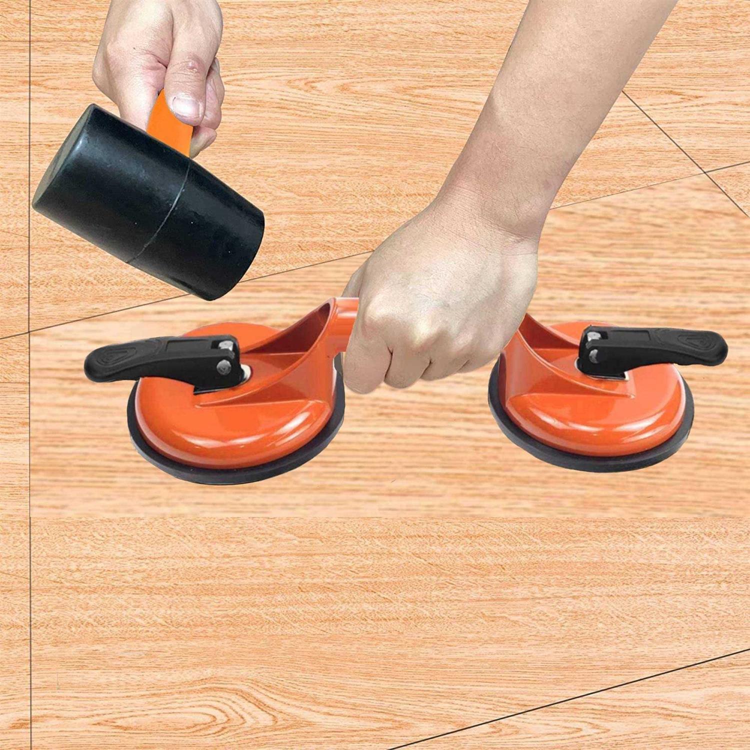 FCHO Floor Gap Fixer Tool for Laminate Floor Gap Repair Include Suction Cup and Mallet - Image 4