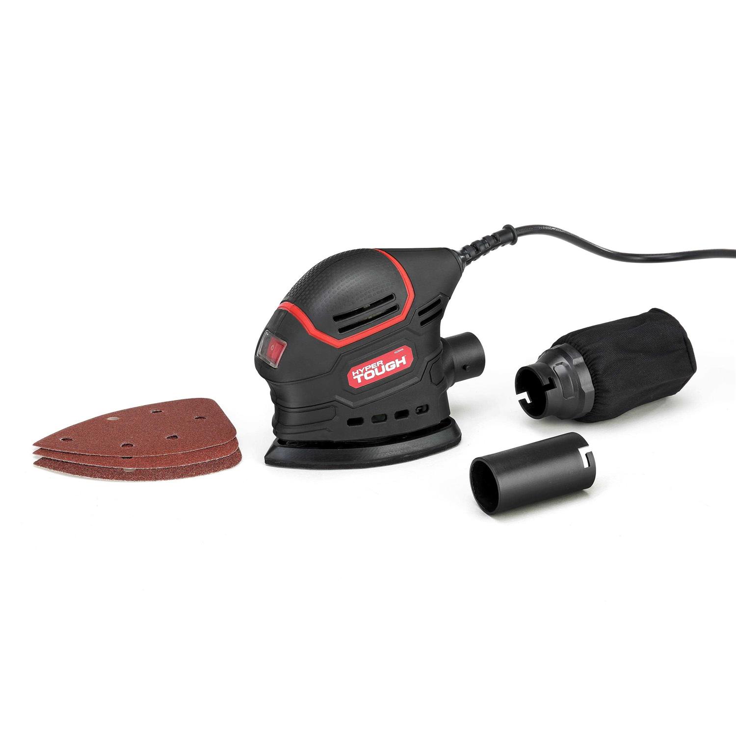 Hyper Tough 1.5 Amp Corded Detail Sander with Dust Bag
