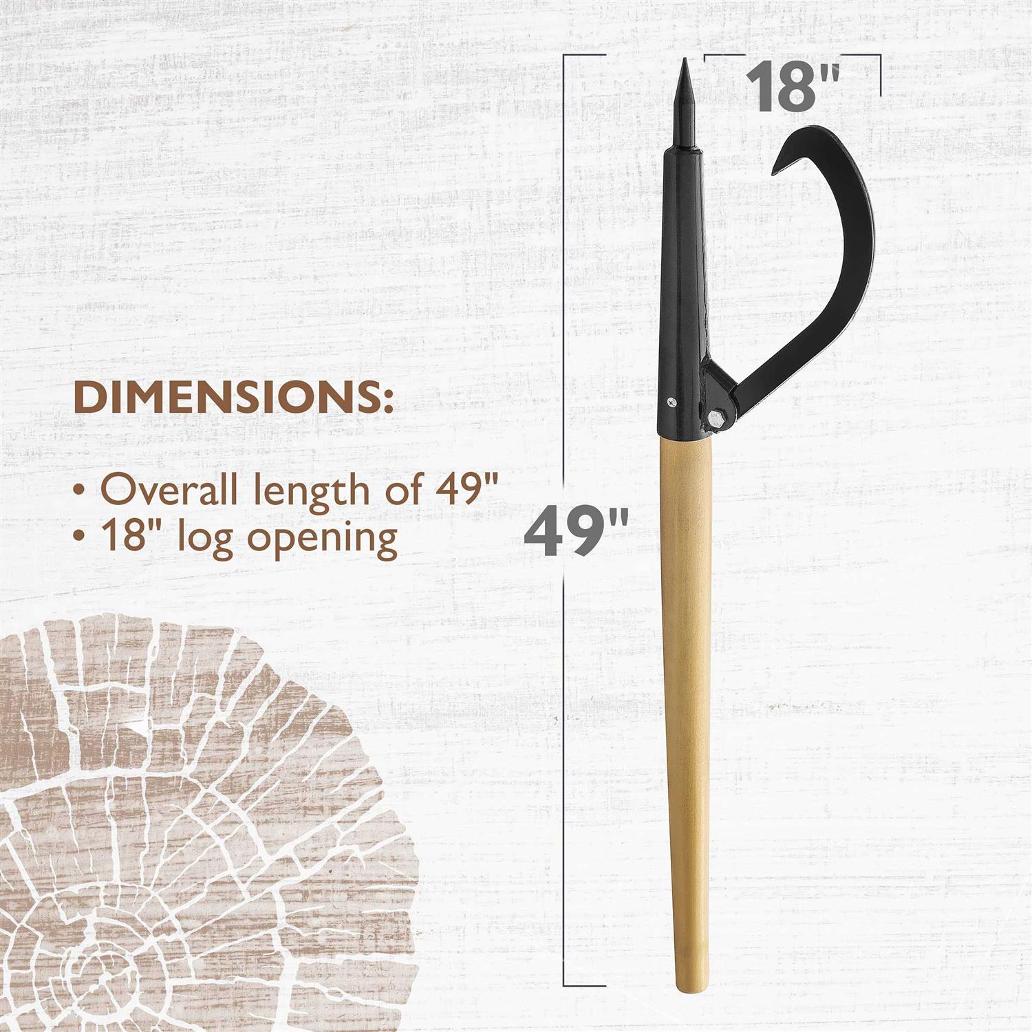 Earth Worth 83-DT5221 1944 Wood Handle Peavey Point Retractable - Image 4