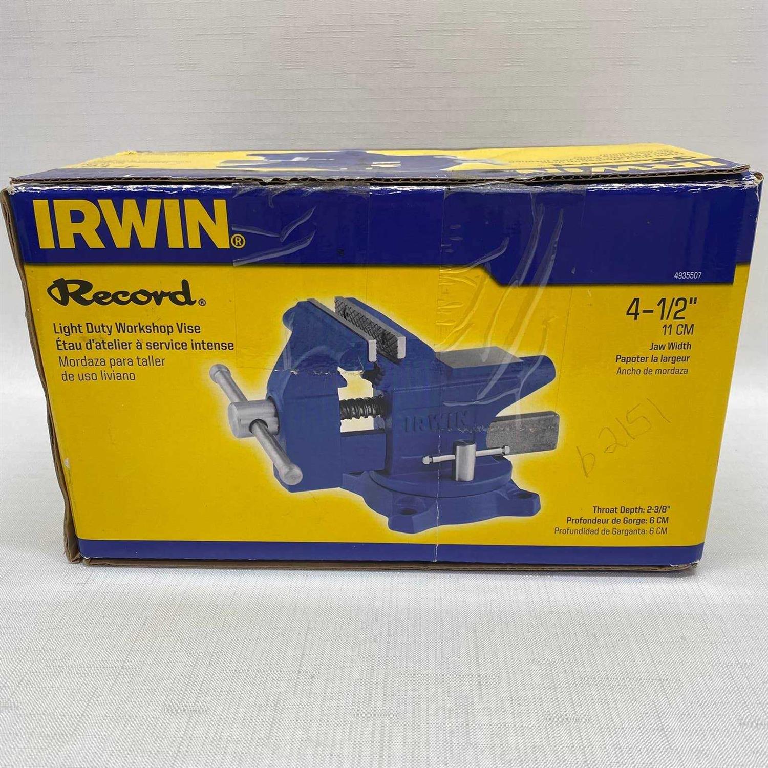 Irwin 4.5 in. Steel Workshop Bench Vise - Image 4