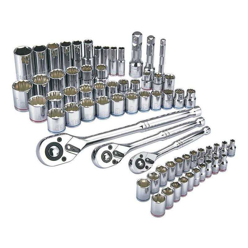 Quinn 1/4 in., 3/8 in., 1/2 in. Drive SAE and Metric Hi-Vis Socket Set 64267 - Image 3