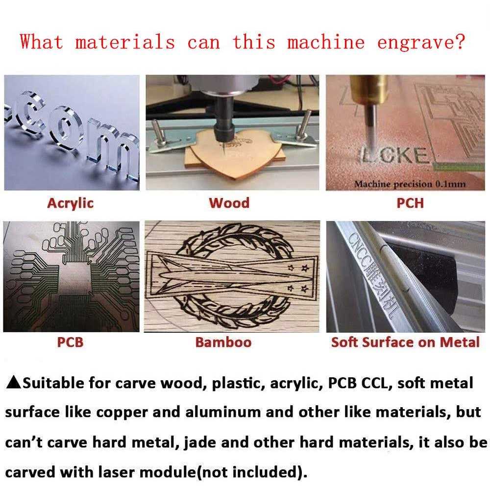 Titoe 2 in 1 5500mW Engraver CNC 3018 Pro Engraving Machine, GRBLControl PCB PVC Wood Router CNC 3 Axis Milling Machine with Offline Controller and ER11 - Image 4