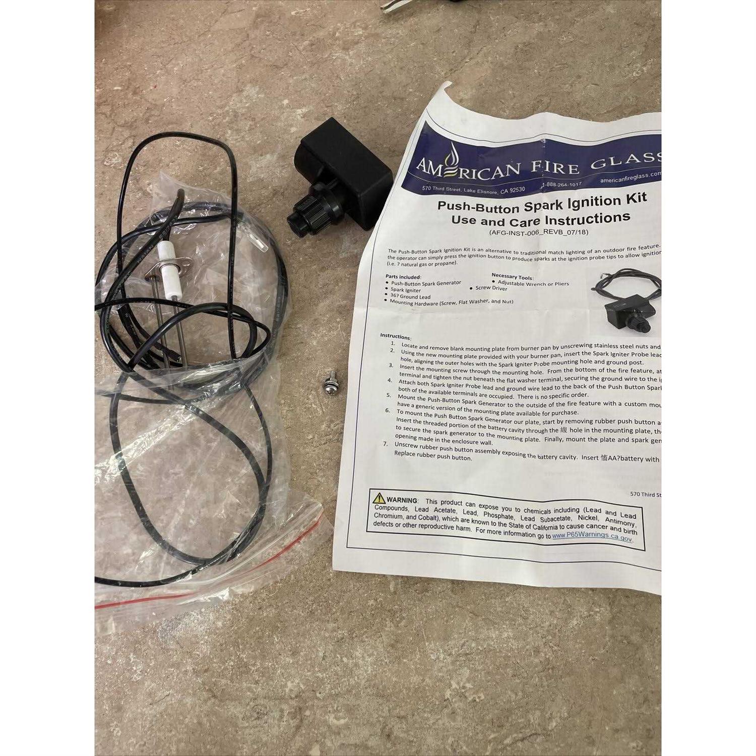 American Fireglass Push Button Spark Igniter AFG-PBIKIT - Image 4