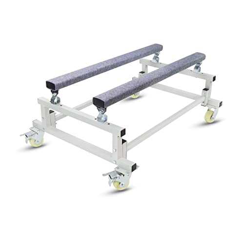 JY PERFORMANCE Watercraft PWC Dolly Boat Jet Ski Stand Storage Trailer Cart Dock Slipway Cart Adjustable Bunks W/ 4 Casters and 2 Brakes Carpeted to