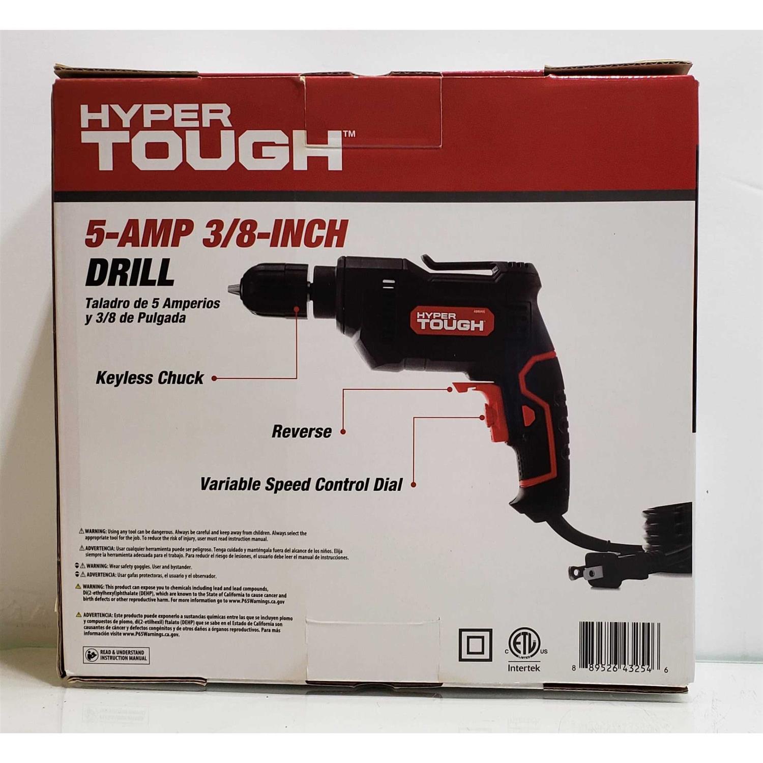 Hyper Tough 5.0amp 3/8 in. Electric Drill - Image 2