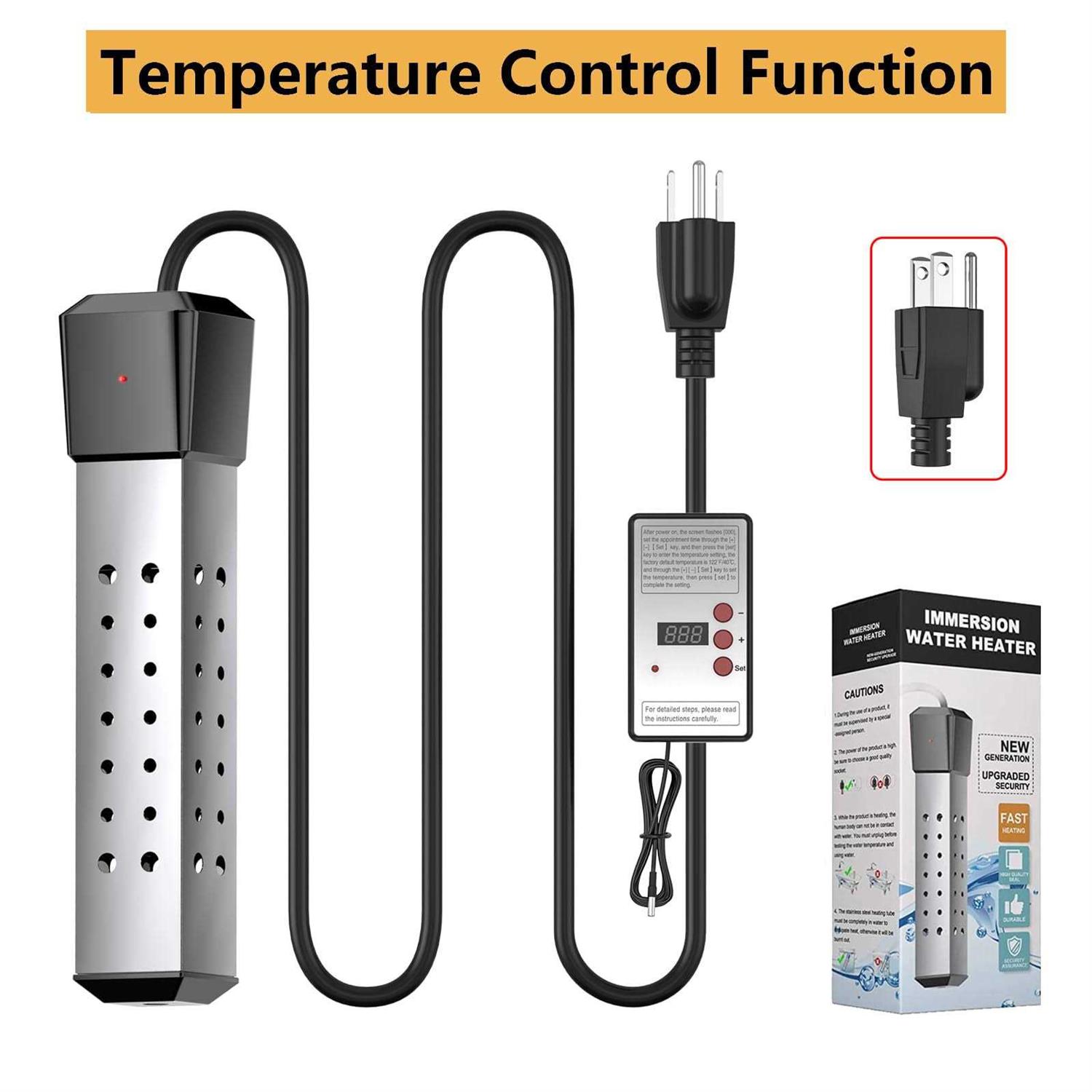 GABROGA 2000W Pool Heater for Inflatable Above Ground Swimming Pool Immersion Water Heater for Bathtub with Thermostat - Image 3