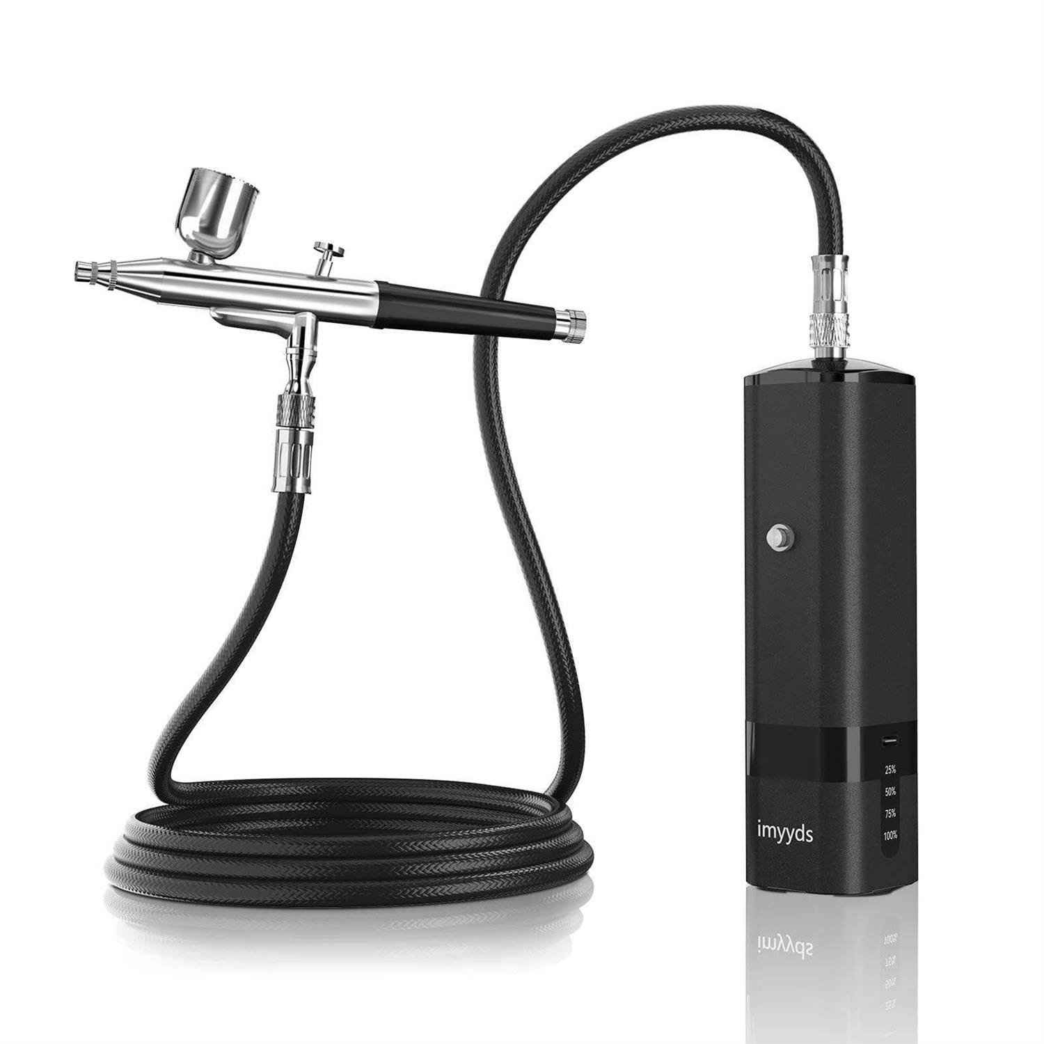 imyyds Airbrush Kit with Compressor 32PSI High Pressure Cordless Airbrush Gun