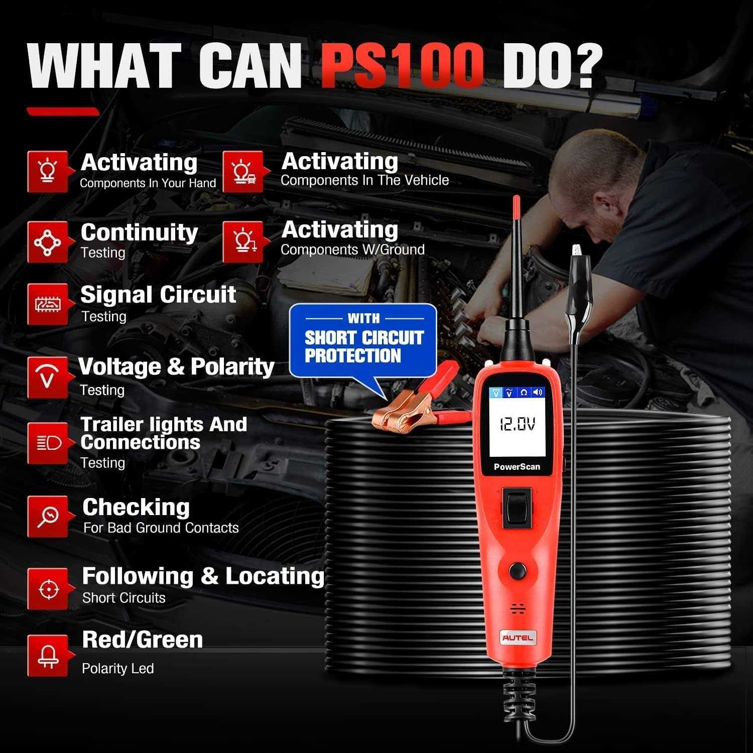 Autel PowerScan PS100 Automotive Circuit Tester - Image 4