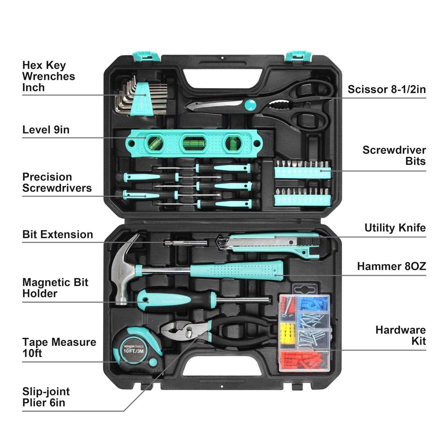 Amazon Basics Household Tool Kit with Storage Case - Image 5