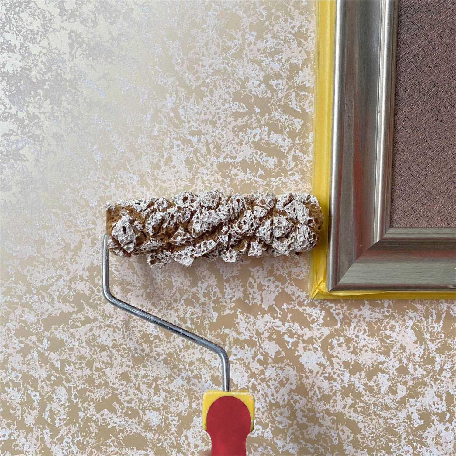 Hanroy Sponge Paint Roller Small Texture Painting Decorators Brush Tool, Fast and Easy Pattern Art Sponge Roller for Home Wall - Image 5