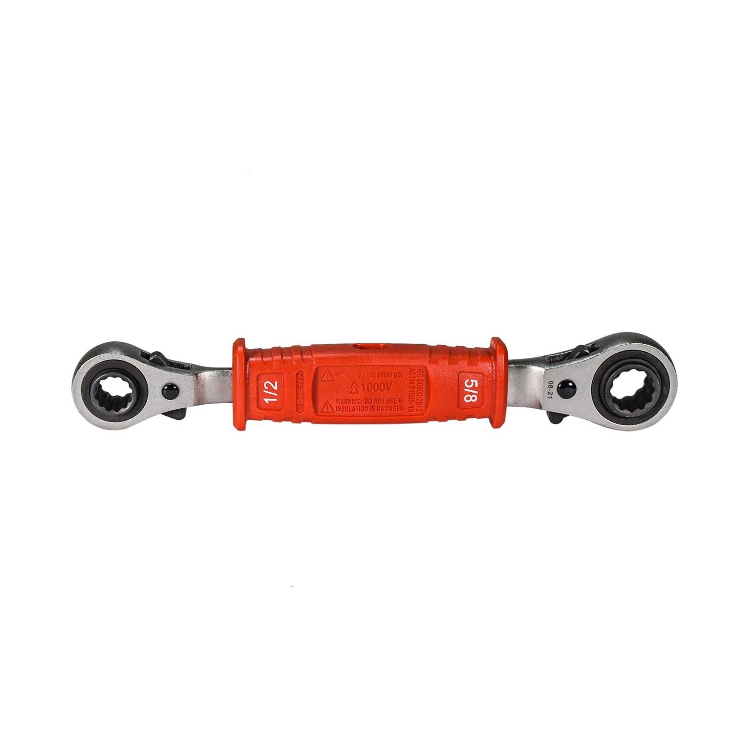Milwaukee 48-22-9212 4-in-1 Lineman's Insulated Ratcheting Box Wrench - Image 4