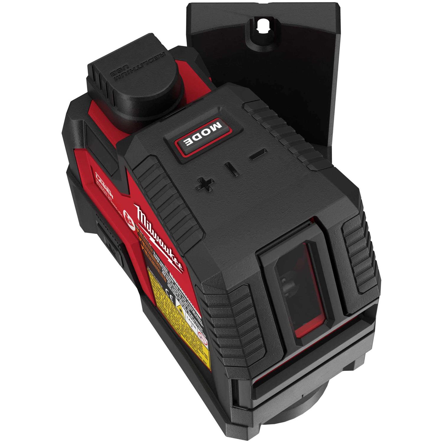 3521-21 Milwaukee USB Rechargeable Green Cross Line Laser - Image 3