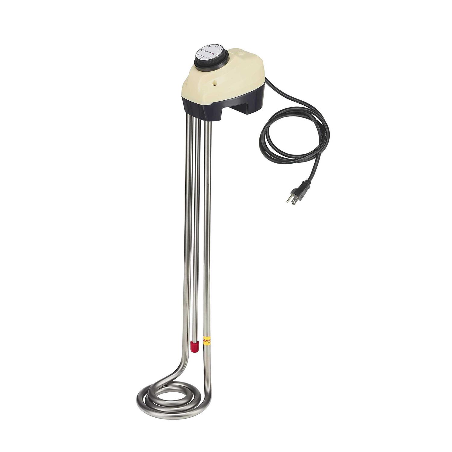 KD 1500W Immersion Bucket Water Heater Auto Shutoff Overheating Prevention