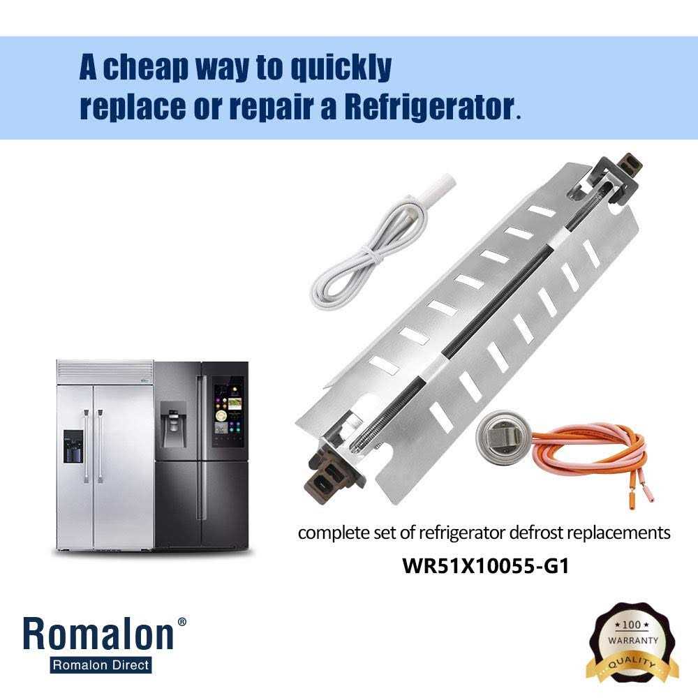 WR51X10055 Refrigerator Defrost Heater Kit,WR55X10025 Temperature Sensor,WR50X10068 High Limit Thermostat Fit for G-E by Romalon - Image 4