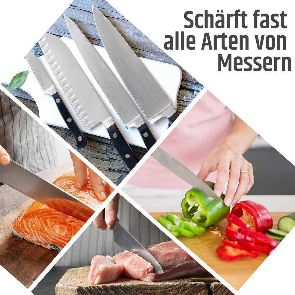 Razorri Knife Sharpening Stone Kit, Double-Sided 400/1000 and 3000/8000 Grit Whetstones, Flattening Stone, Leather Strop, and Angle Guide Included - Image 4