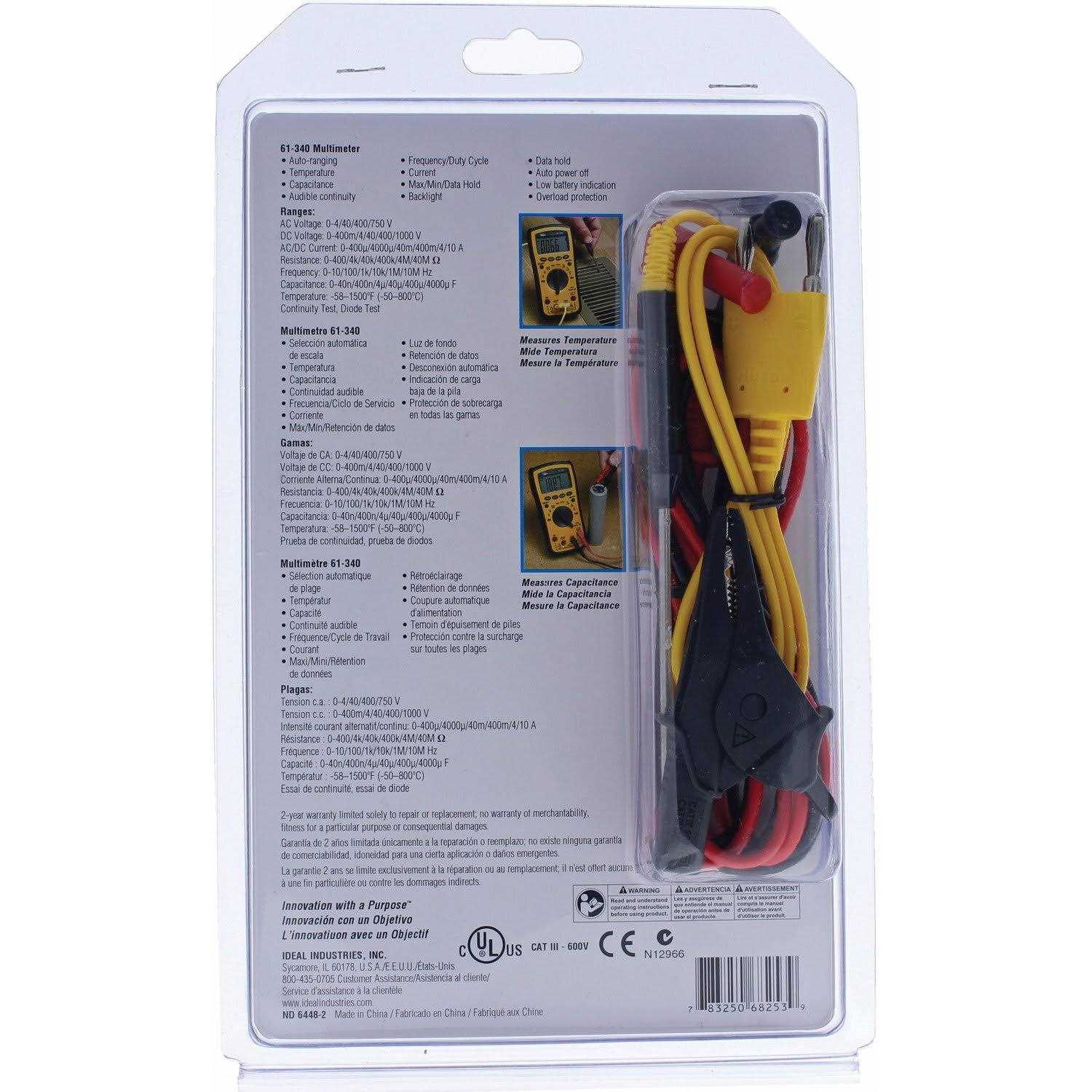 Ideal 61-340 Test-Pro Multimeter - Image 2