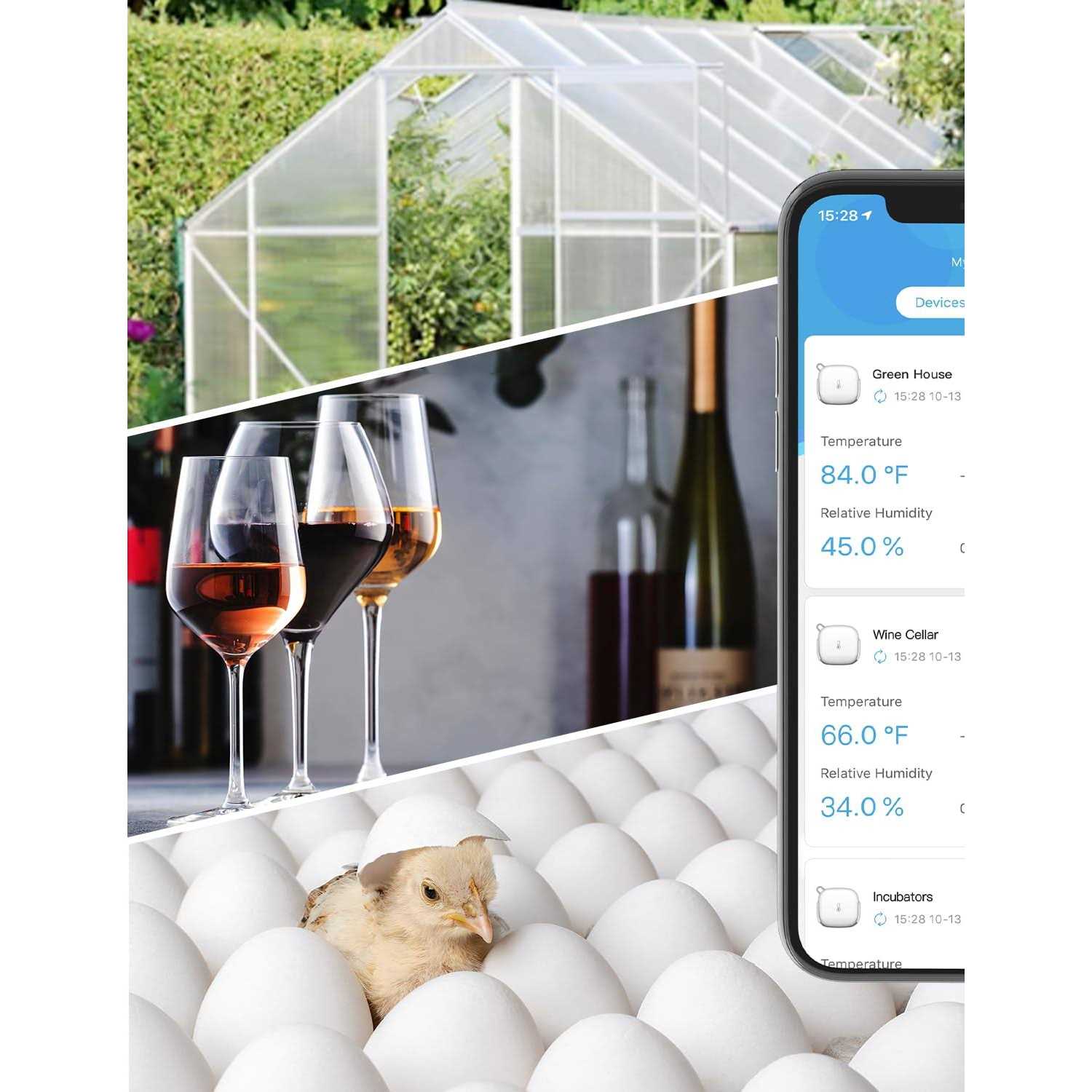 Govee WiFi Thermometer Hygrometer H5179 Smart Humidity Temperature Sensor with App Notification Alert - Image 3