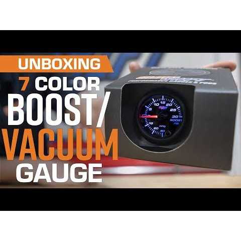 GlowShift Black 7 Color 15 PSI Turbo Boost/Vacuum Gauge Kit - Image 5