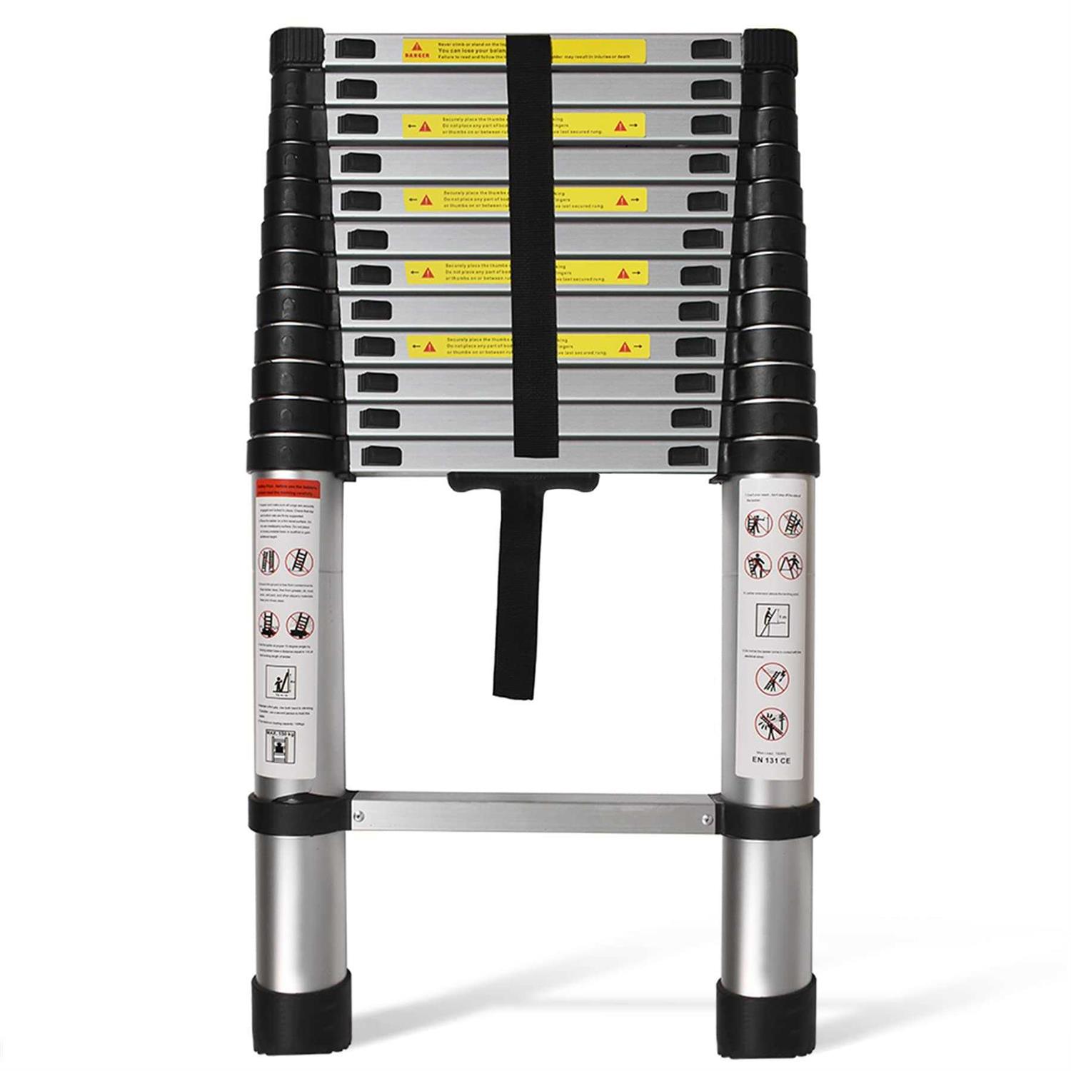 LiGuVCY Telescoping Extension Ladder 14.5 ft Folding Telescopic Aluminum Ladders