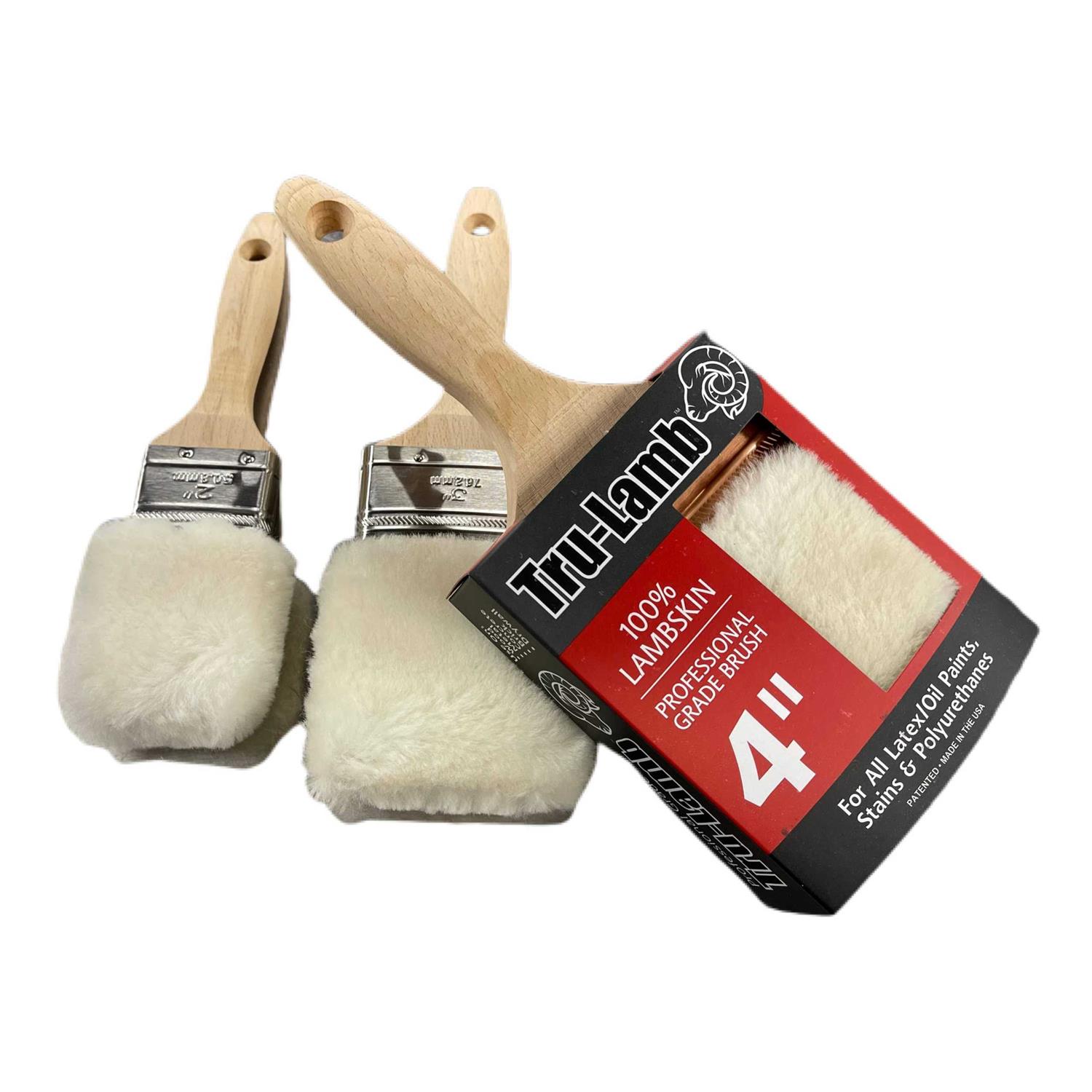 Tru Lamb Lambskin Stain & Paint Brush for use with All Latex and Oil Based Paints, Stains and Polyurethanes. 100% Natural Lambskin - Image 3