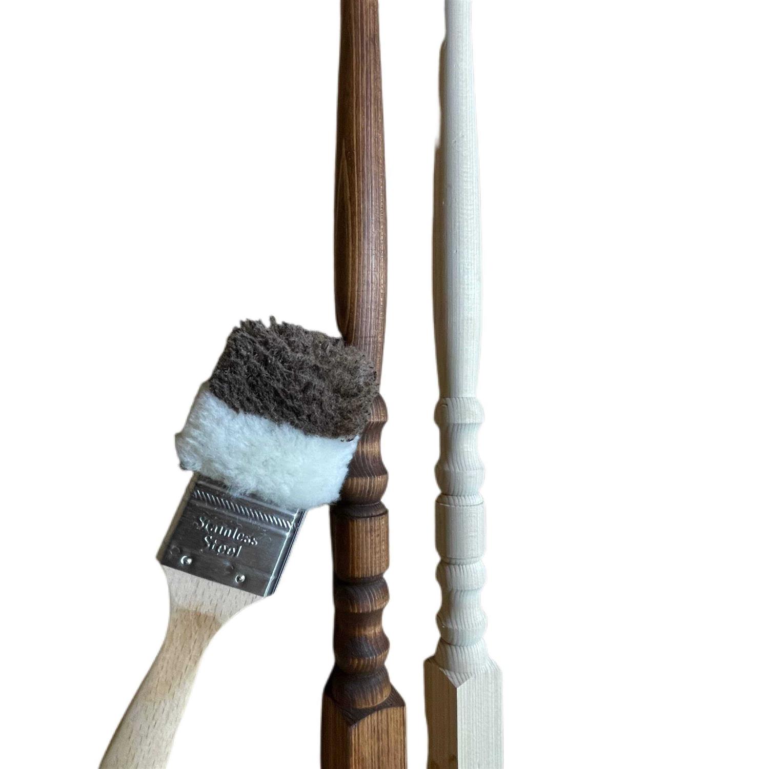 Tru Lamb Lambskin Stain & Paint Brush for use with All Latex and Oil Based Paints, Stains and Polyurethanes. 100% Natural Lambskin - Image 4