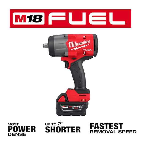 Milwaukee M18 FUEL 18V Lithium-Ion Brushless Cordless High-Torque 1/2 in. Impact Wrench w/Friction Ring Kit Impact - Image 2