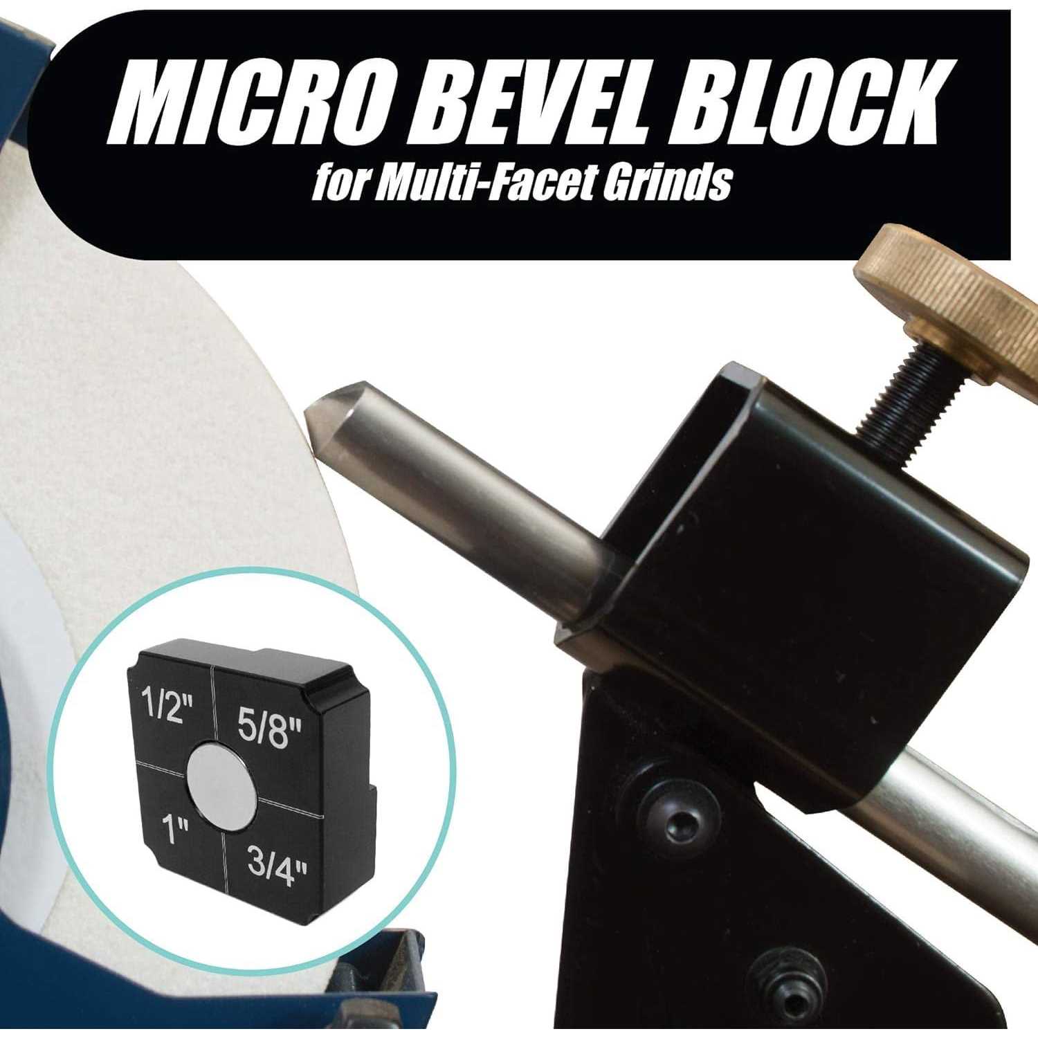 Pro Grind Sharpening System for 6 Inch Grinders to Sharpen Lathe Turning Tools, Chisels, Skews, Bowl Spindle Gouges • Includes Setup Blocks and Quad - Image 5