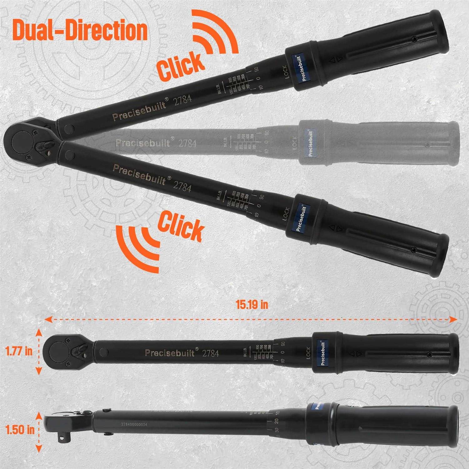 Precisebuilt 3/8 Drive Click Tech Torque Wrench - Image 4