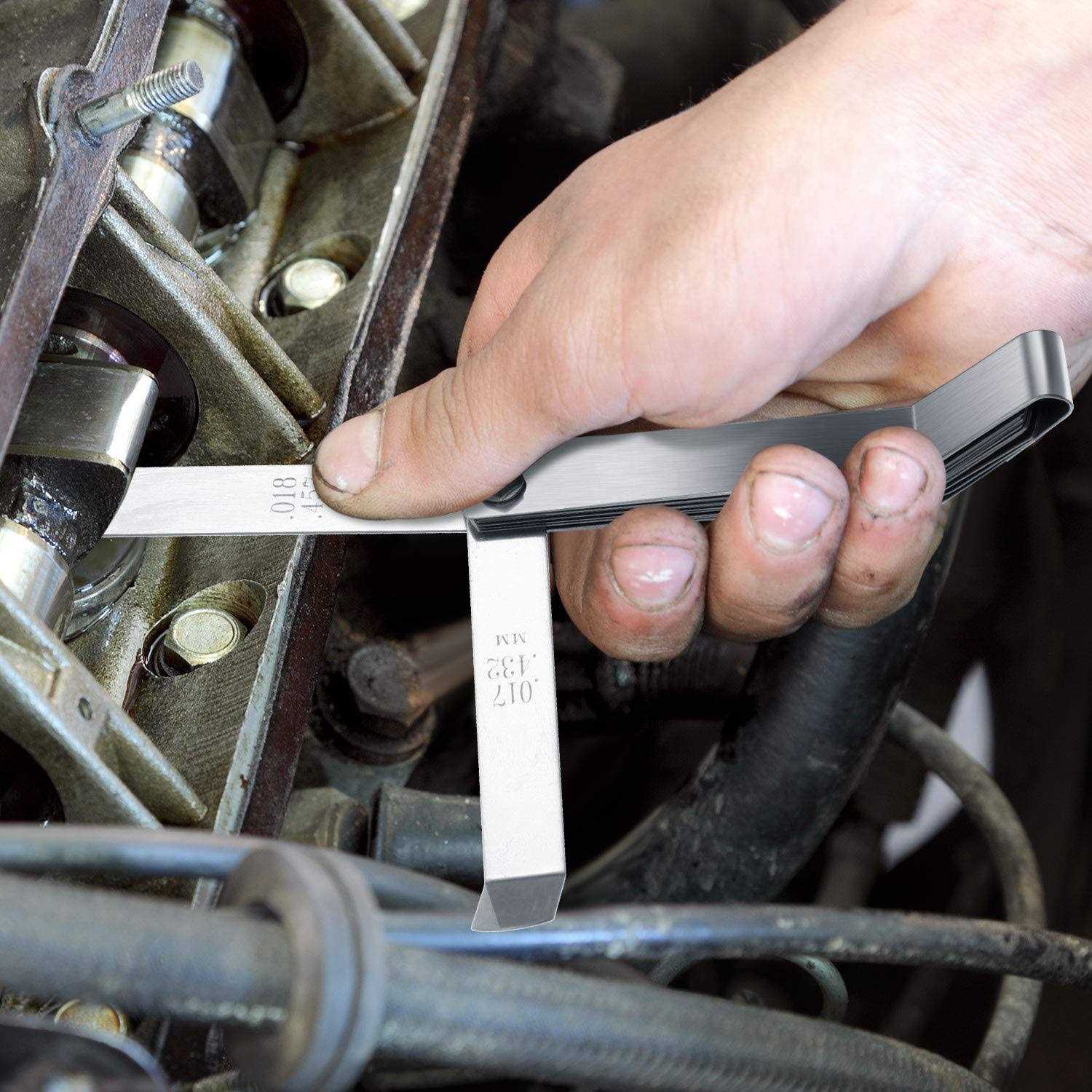 Hotop Stainless Steel Feeler Gauge Dual Marked Metric and Imperial Measuring Tool - Image 4