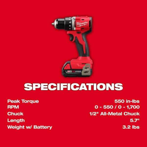 Milwaukee M18 18V Lithium-Ion Brushless Cordless Compact Drill/Impact Combo Kit - Image 4