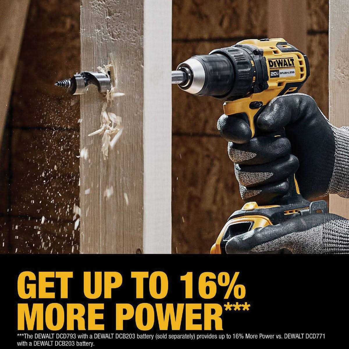 DEWALT DCD793D1 20V MAX Brushless Cordless 1/2 Drill/Driver Kit - Image 4