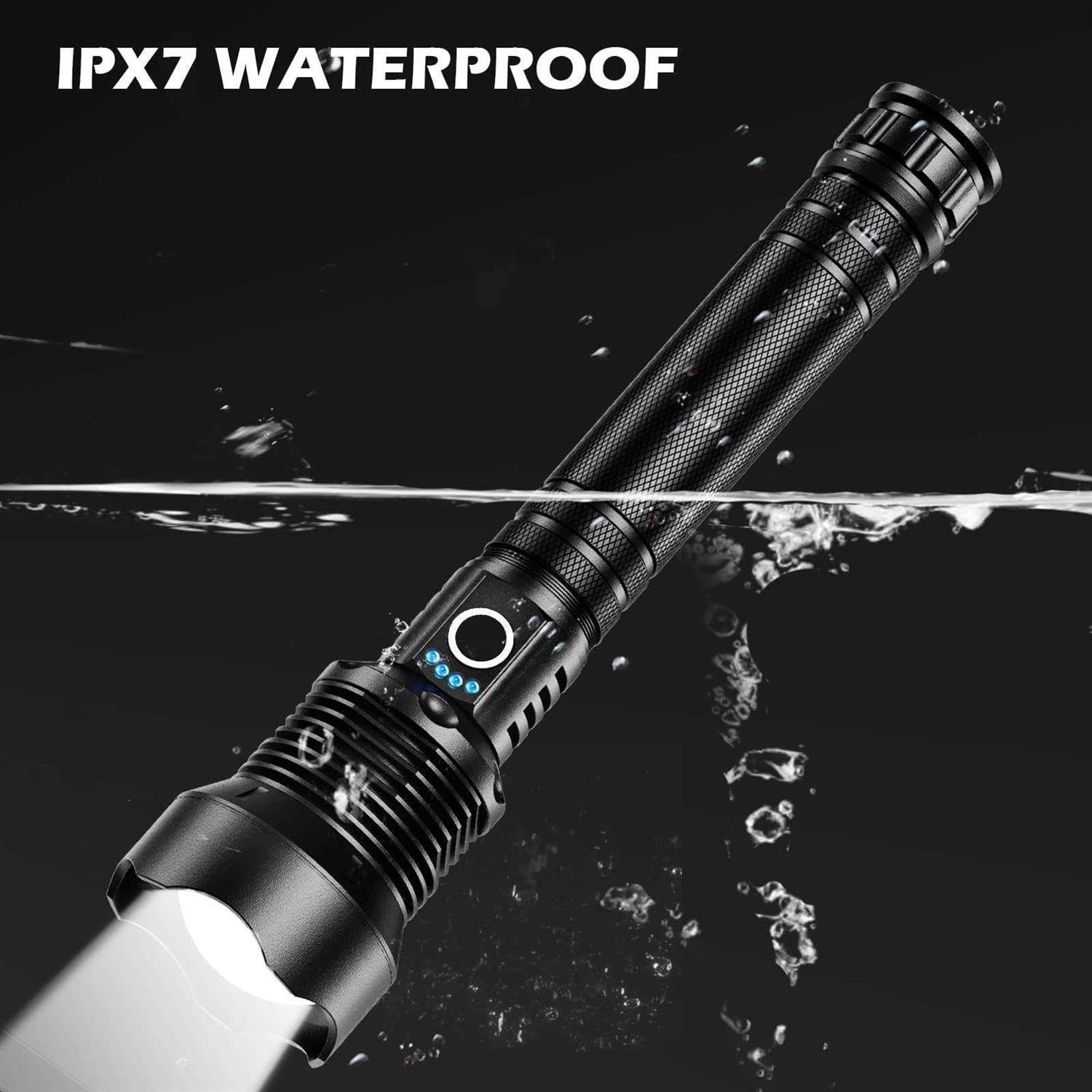 Lylting Rechargeable Flashlights 250,000 Lumens Super Bright LED Flashlight High Lumens with USB Cable - Image 5