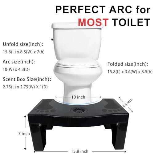 Foldable Poop Stool for Adults Toilet Stool for Potty Training 7'' Squatting Poop Foot Stool with Freshener Space - Image 3