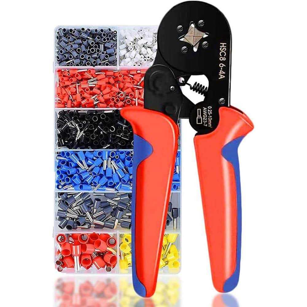 Newhouse Electric Ferrule Crimping Tool Kit with Wire Crimper Tool, Wire Ferrule Container, and 1,200 Electrical Wire Connectors - Image 5